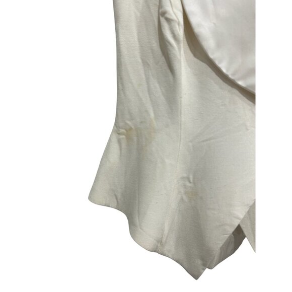 Vintage En Francais by Huey Waltzer White Satin Shawl Collar Halter Vest SZ 6 - Picture 4 of 9